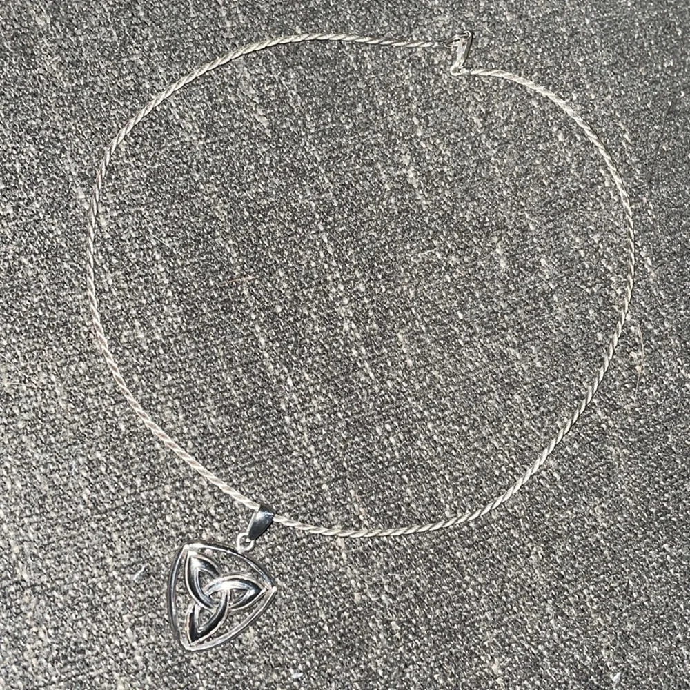 Women’s necklace chain sterling silver vintage Sculpted cable